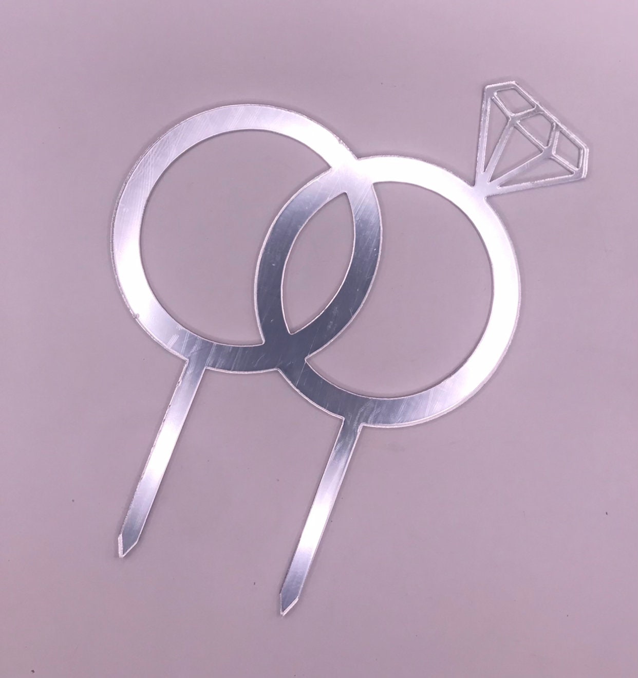 Wedding Ring Cake Topper SVG, Wedding SVG Cut File, Wedding Topper File, Cake topper, Laser cake topper, Acrylic Cake Topper, Engaged Topper