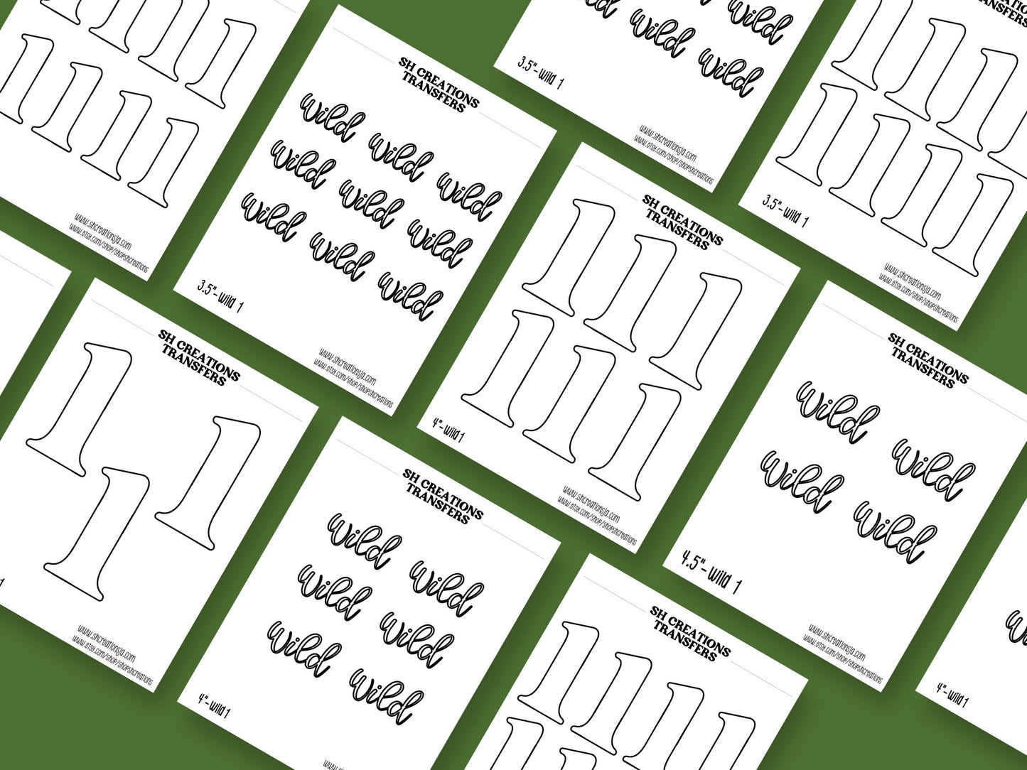 Wild One Royal Icing Transfer Printable Bundle, Wild One Template, Transfer Sheet, Wild One Printable, Royal Icing Template, Safari Template
