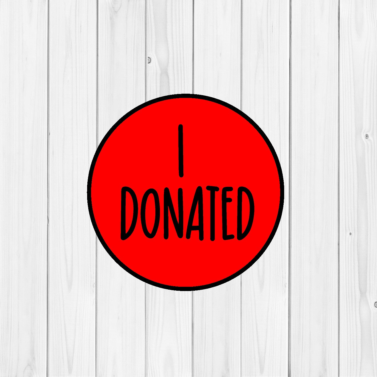 DONE TO ORDER: "I Donated" Fondant Stamp - SHCreations