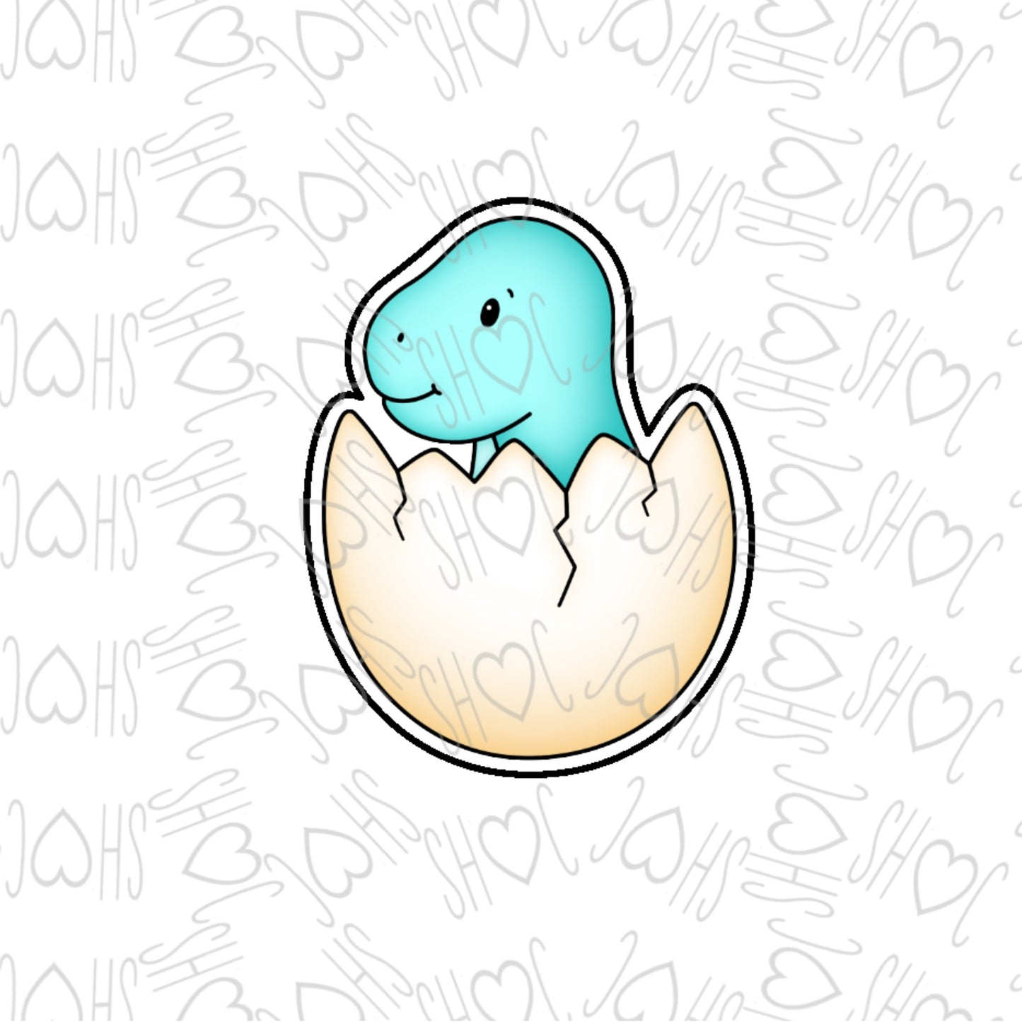 DONE TO ORDER: Baby Dino Cookie Cutter - SHCreations