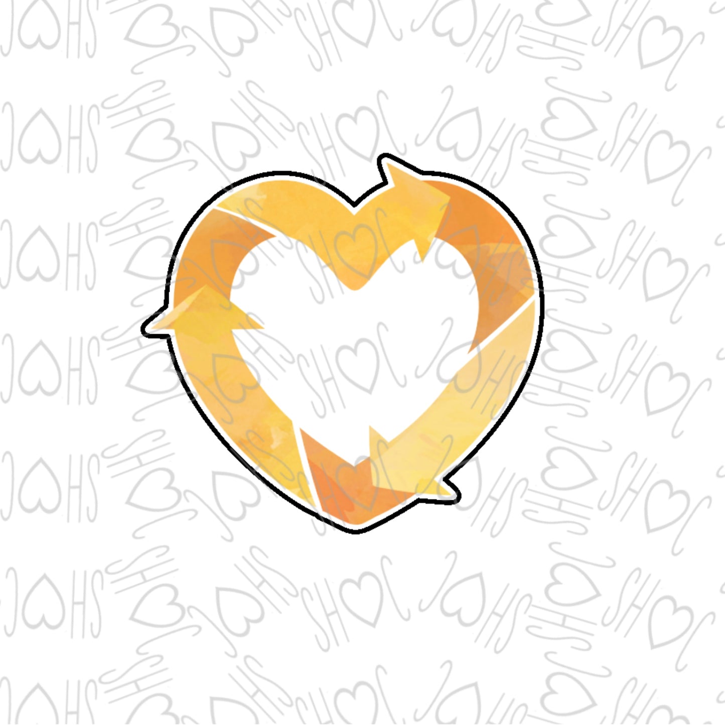 DONE TO ORDER: Heart Recycle Cookie Cutter - SHCreations
