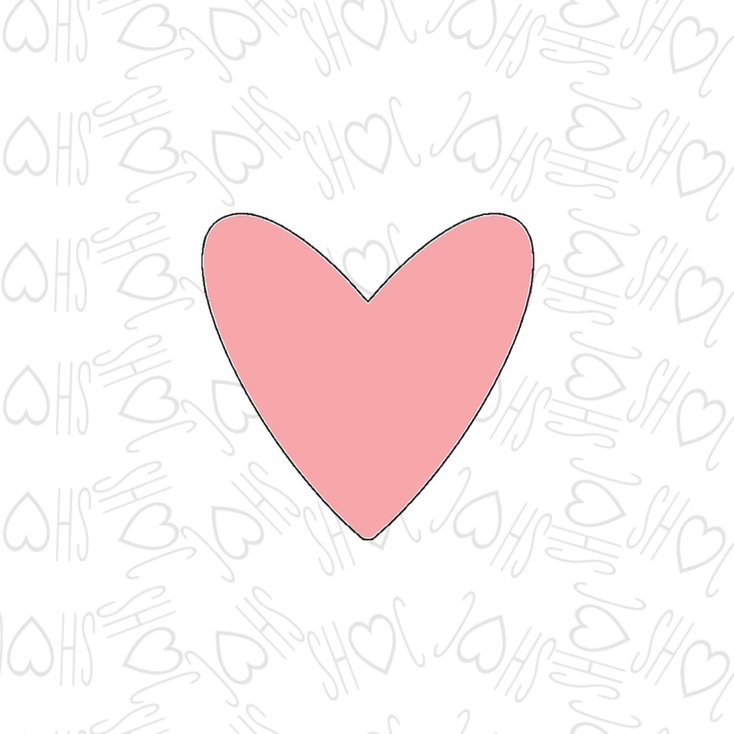 DONE TO ORDER: Abstract Heart Cookie Cutter - SHCreations