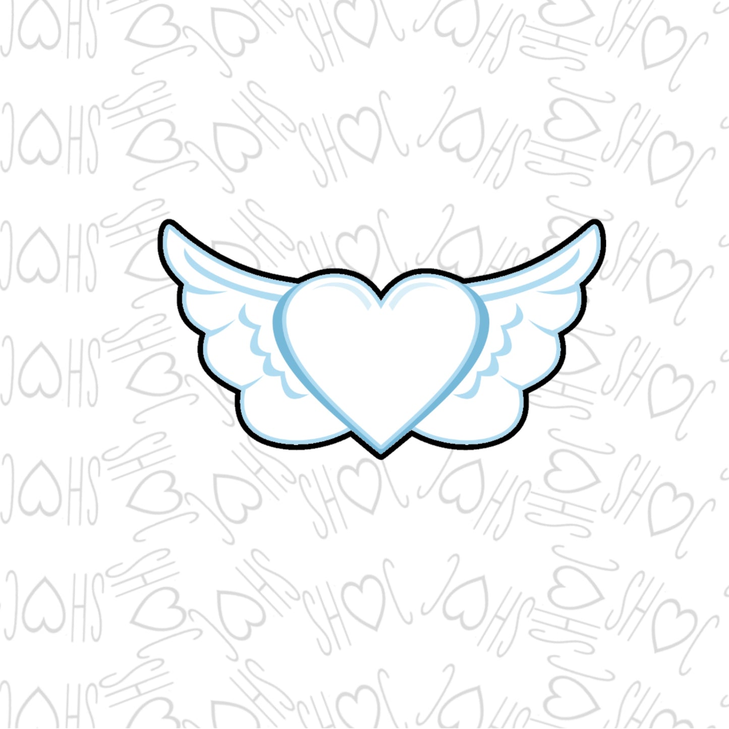 DONE TO ORDER: Angel Wing Heart Cookie Cutter - SHCreations