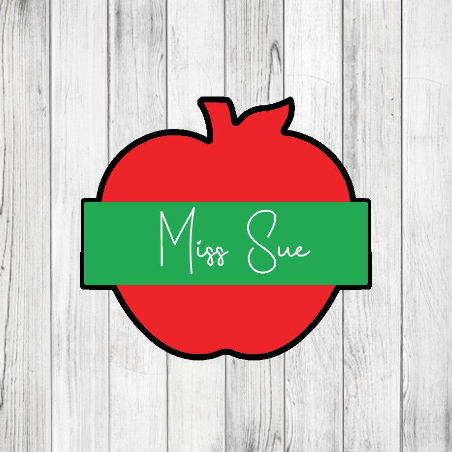 DONE TO ORDER: Apple plaque 1 Cookie Cutter - SHCreations