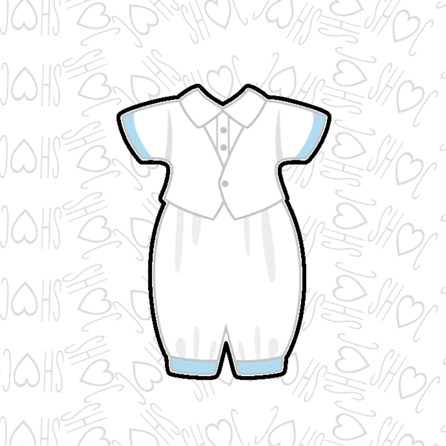DONE TO ORDER: Baby Boy Romper Cookie Cutter - SHCreations