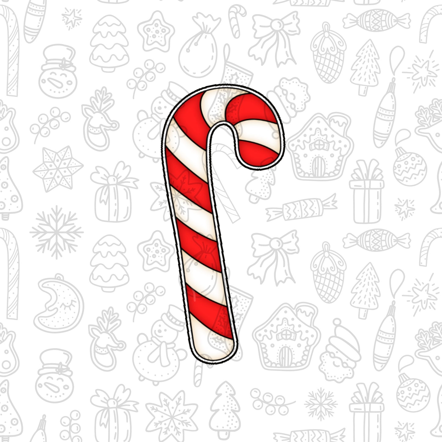 DONE TO ORDER: Candy Cane Cookie Cutter - SHCreations