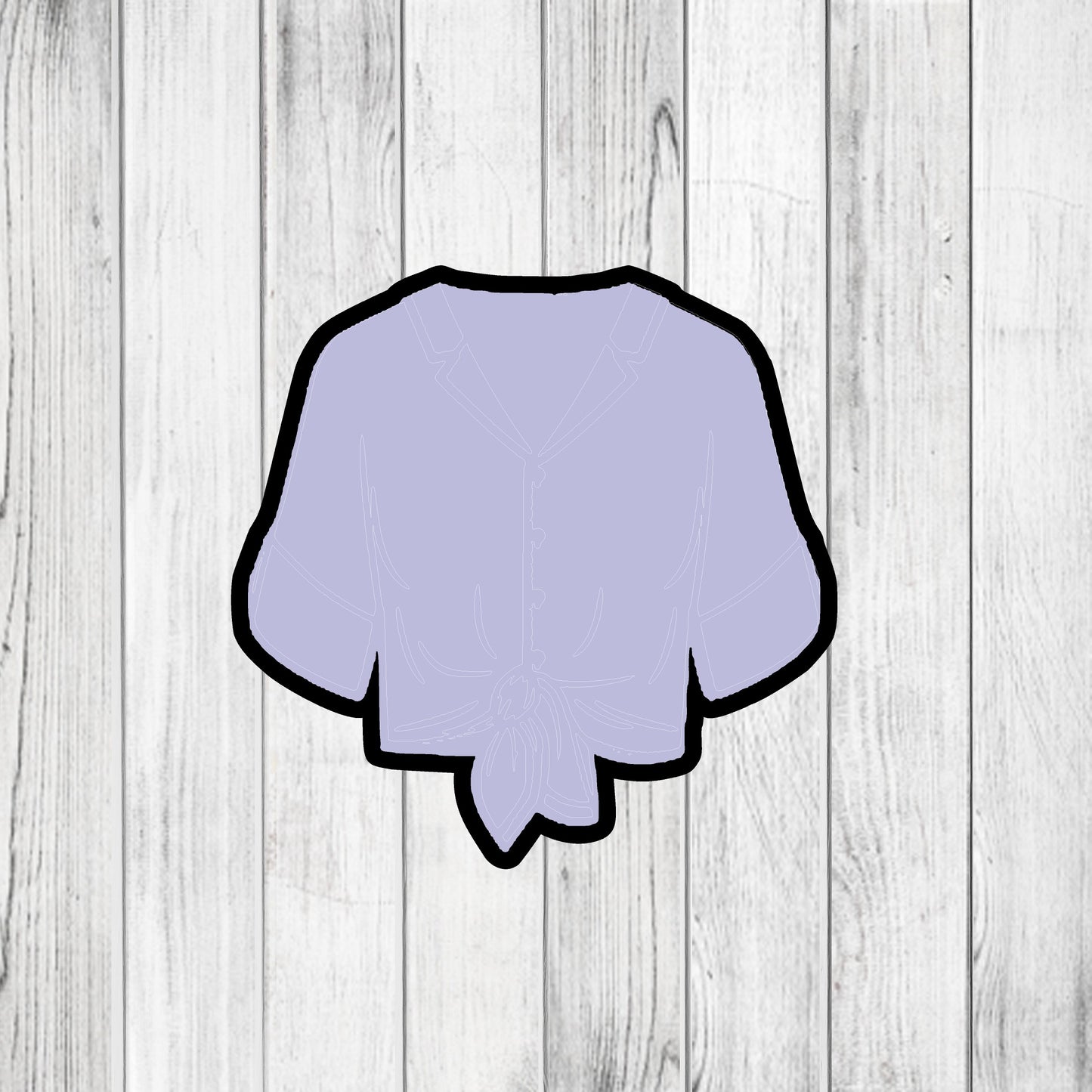 DONE TO ORDER: Crop Knotted T-Shirt Cookie Cutter - SHCreations