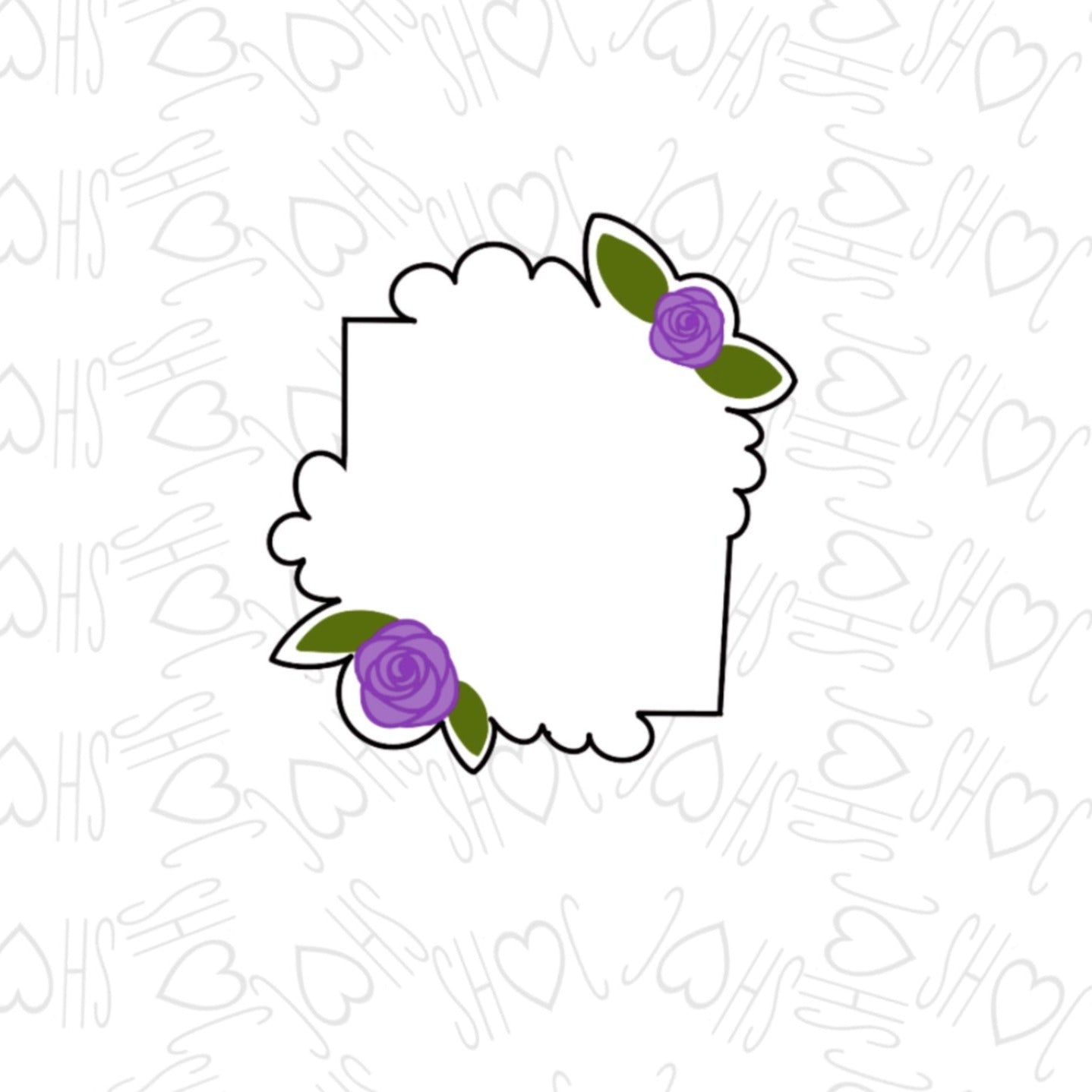 DONE TO ORDER: Floral Plaque Cookie Cutter - SHCreations
