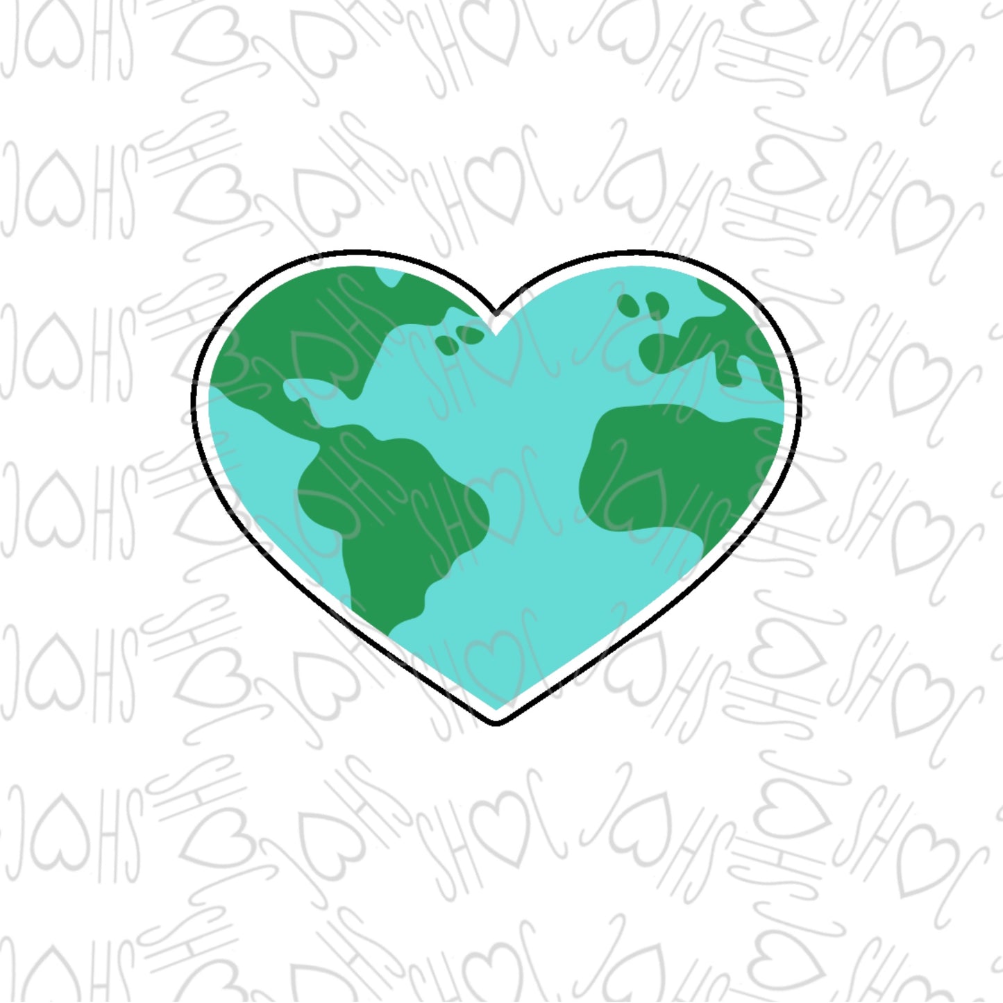 DONE TO ORDER: Heart Earth Cookie Cutter - SHCreations