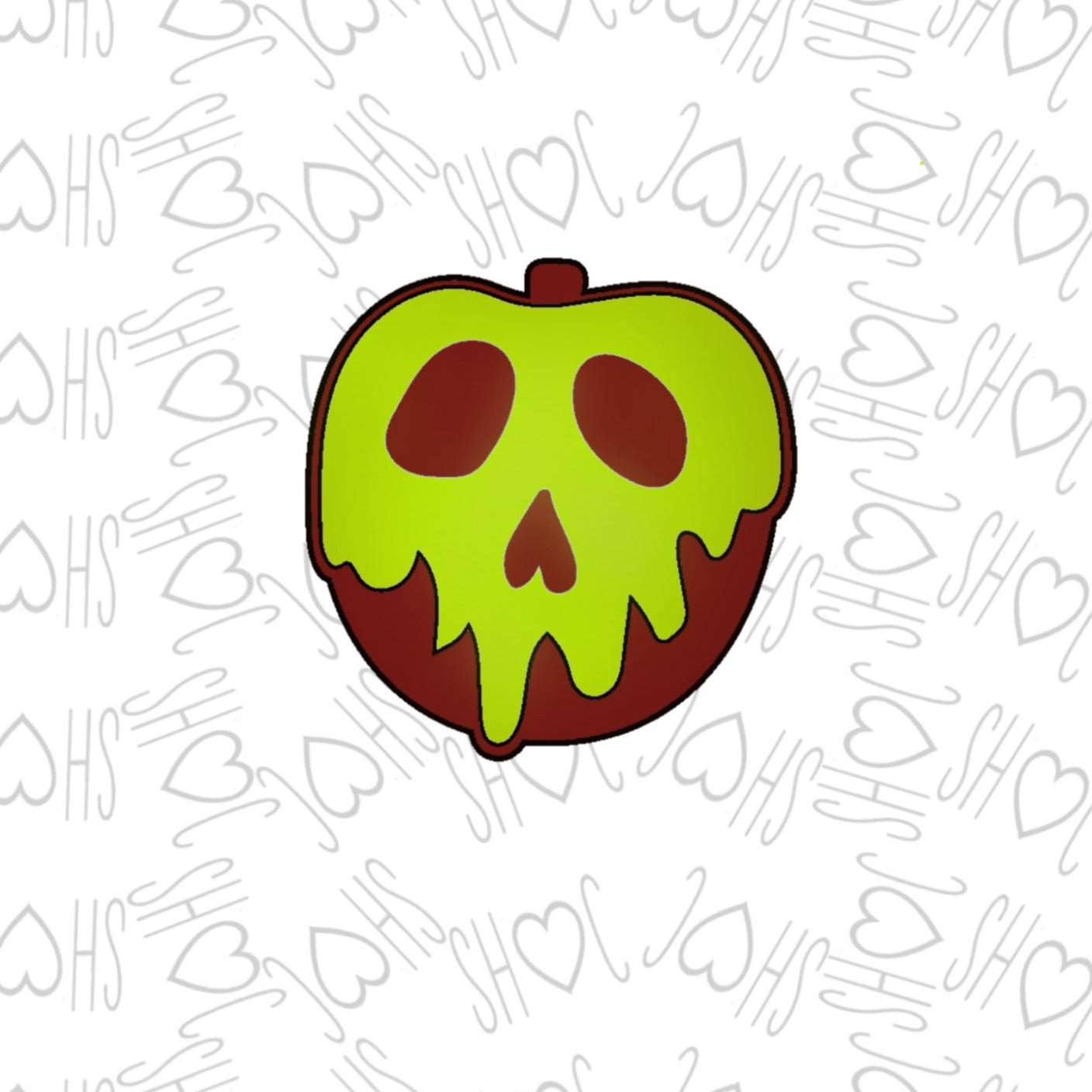 DONE TO ORDER: Poison Apple Cookie Cutter + Fondant Stamp - SHCreations