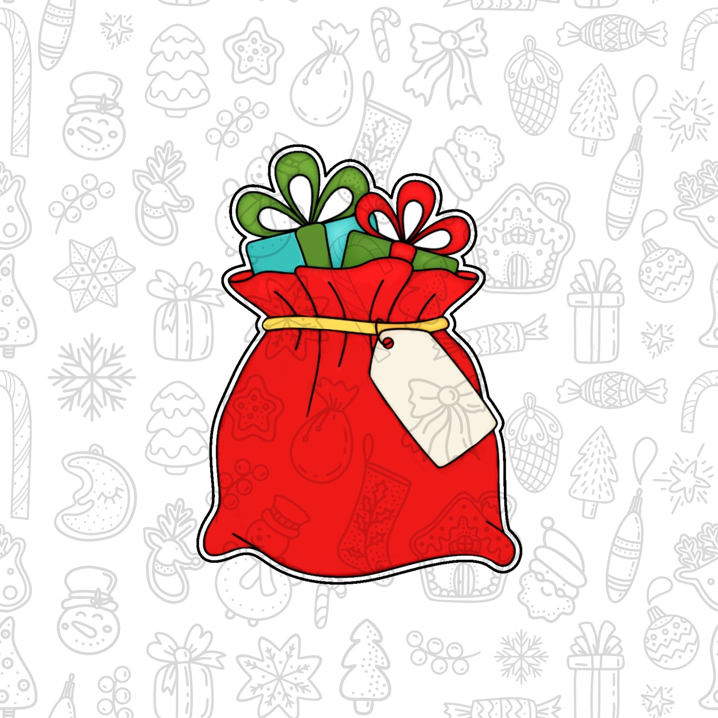 DONE TO ORDER: Santa Sack 2 Cokie Cutter - SHCreations