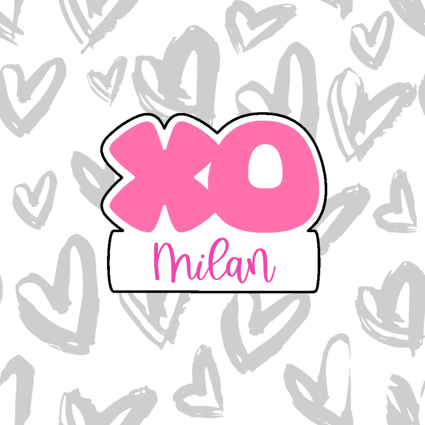 DONE TO ORDER: XO Plaque Cookie Cutter - SHCreations