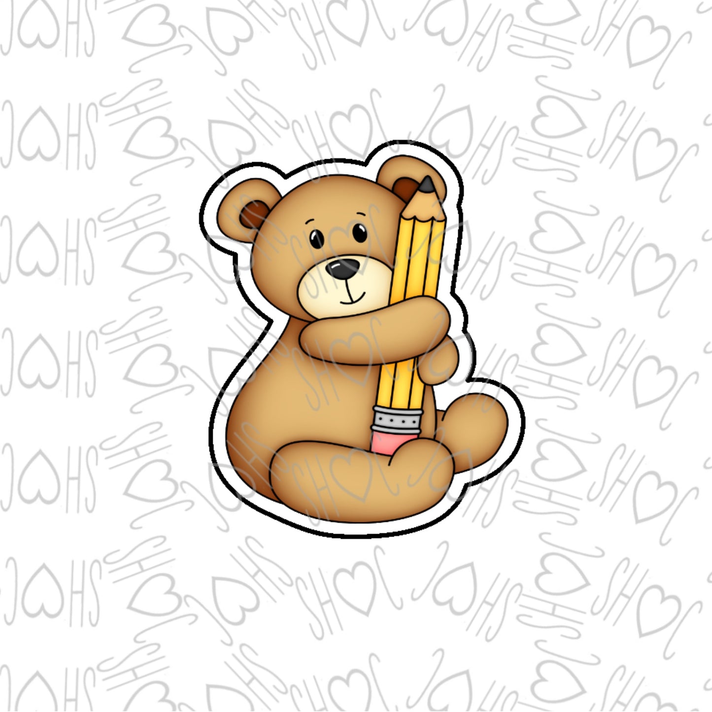 DONE TO ORDER: Bear/Pencil Cookie Cutter - SHCreations