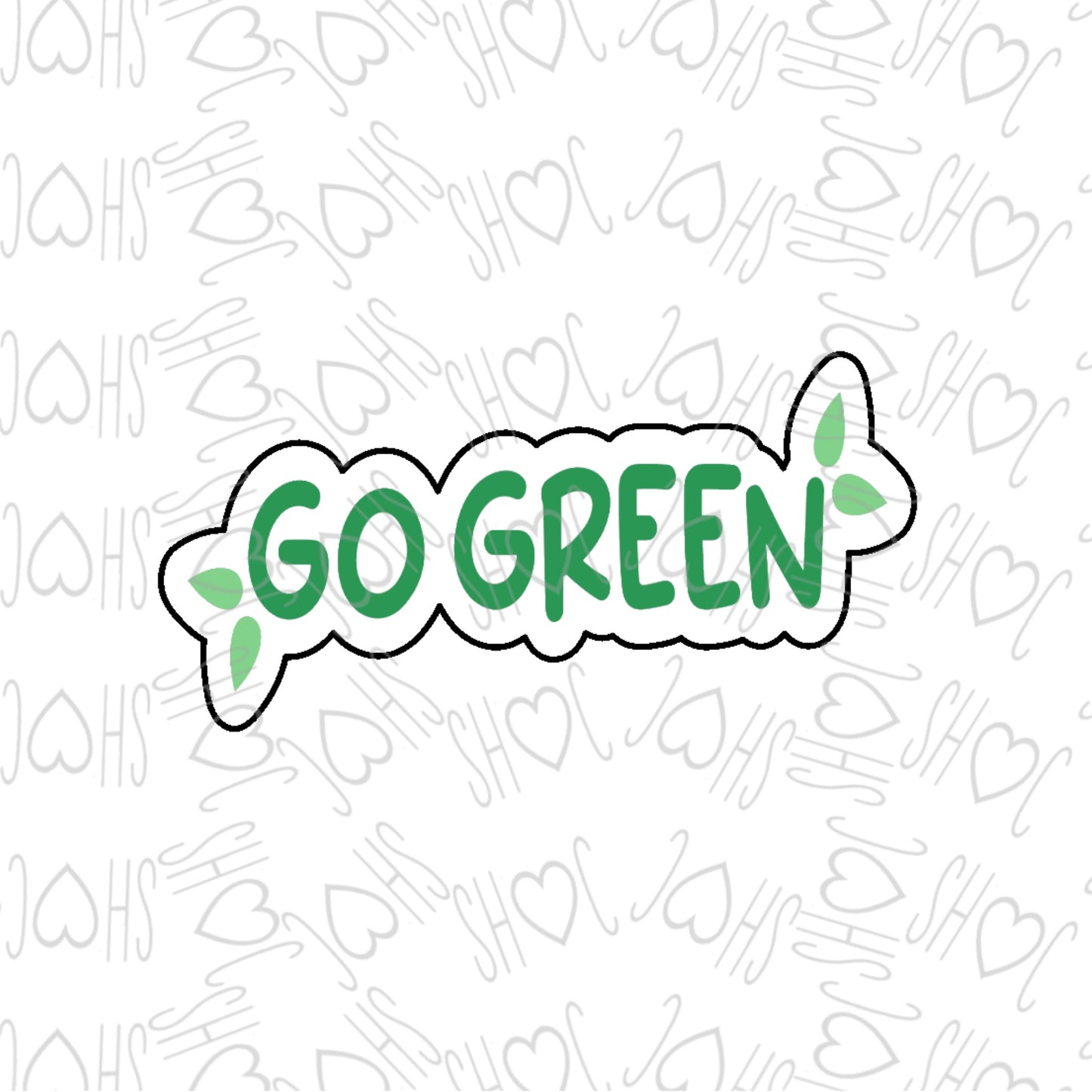 DONE TO ORDER: Go Green Cookie Cutter - SHCreations