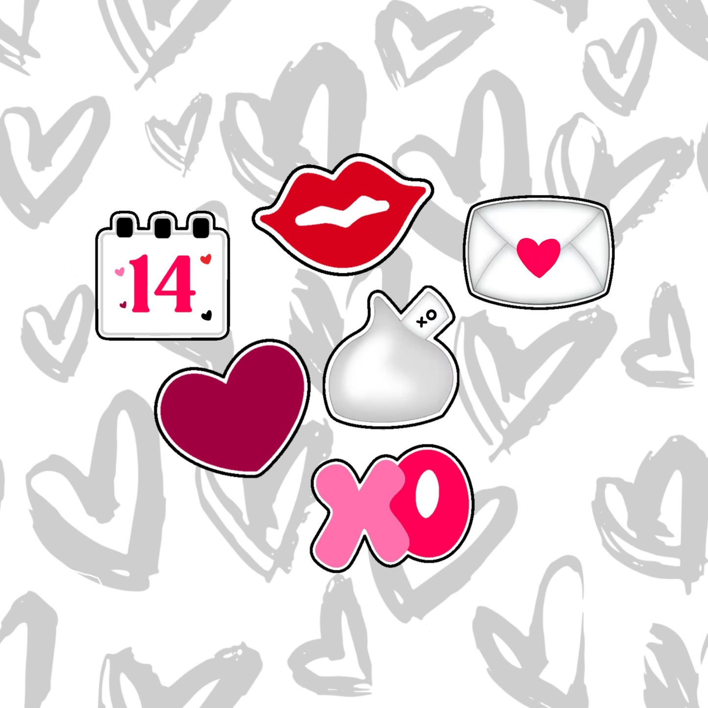 DONE TO ORDER: Valentine Mini Cookie Cutter Set - SHCreations