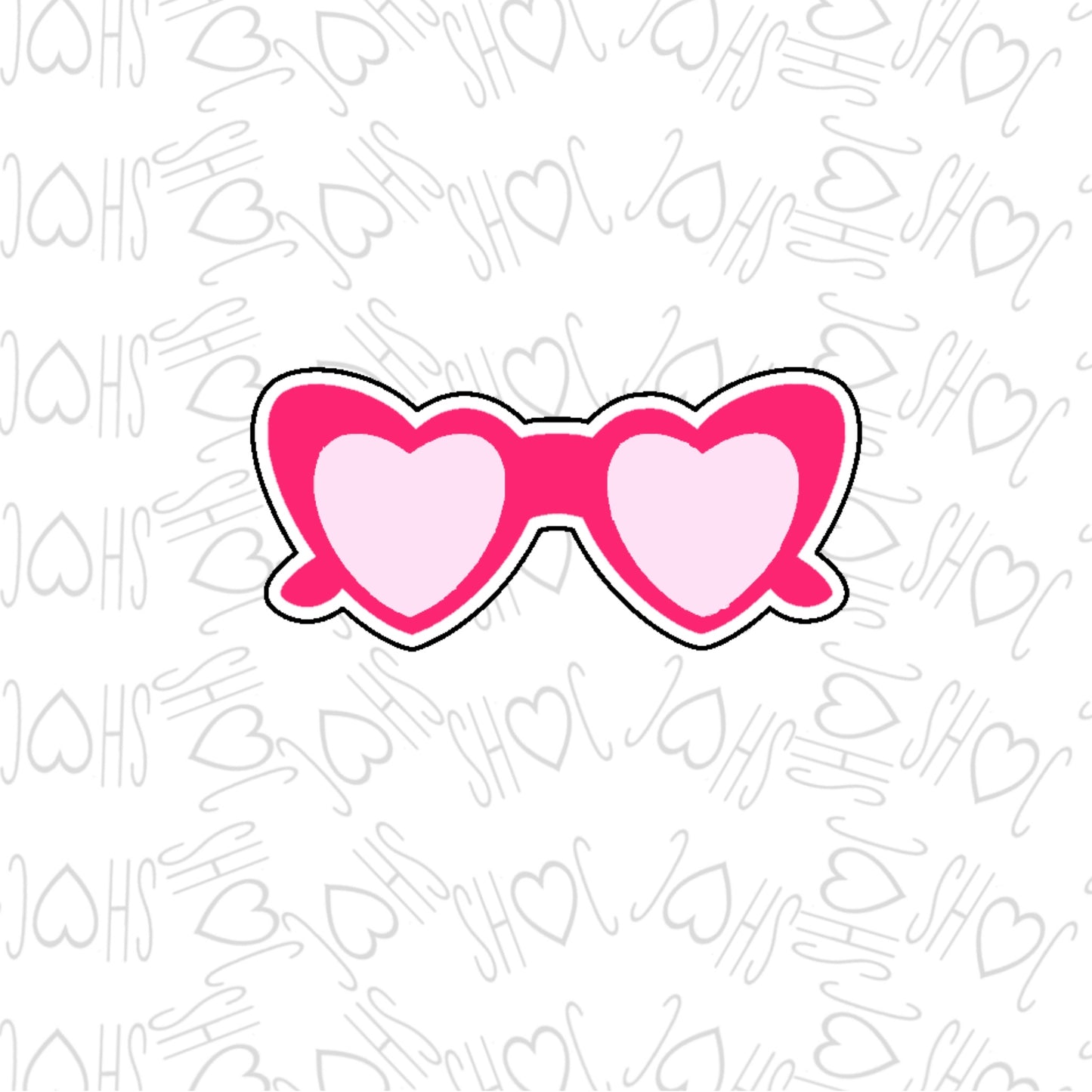 DONE TO ORDER : Heart Sunglasses 1 Cookie Cutter/Fondant Embosser