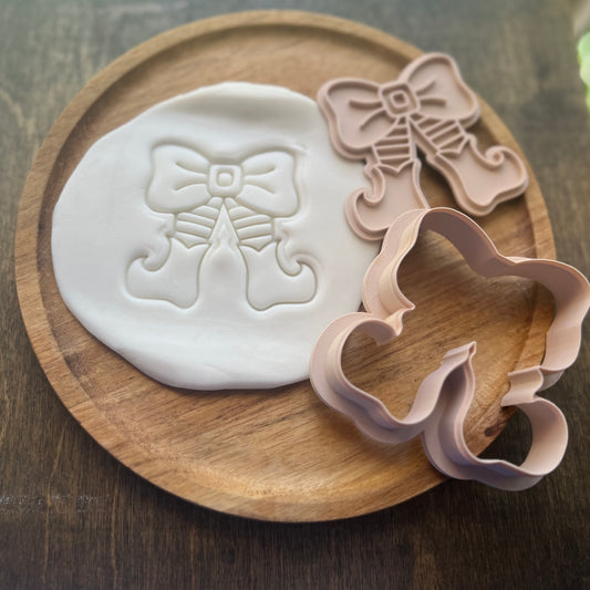 DONE TO ORDER: Elf Bow Cookie Cutter/Fondant Stamp