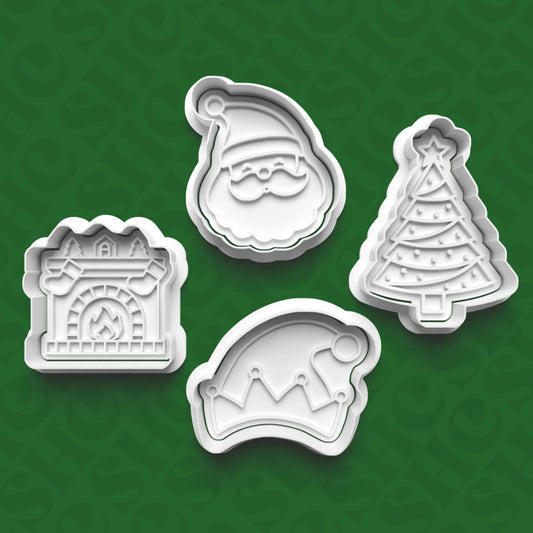 DONE TO ORDER: Christmas Cookie Cutter + Fondant Stamp Bundle 2