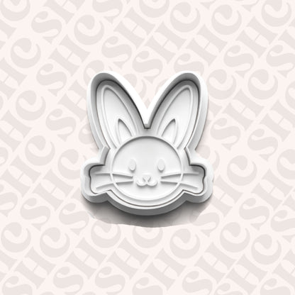 DONE TO ORDER: Easter Bunny Cookie Cutter + Fondant Stamp Set