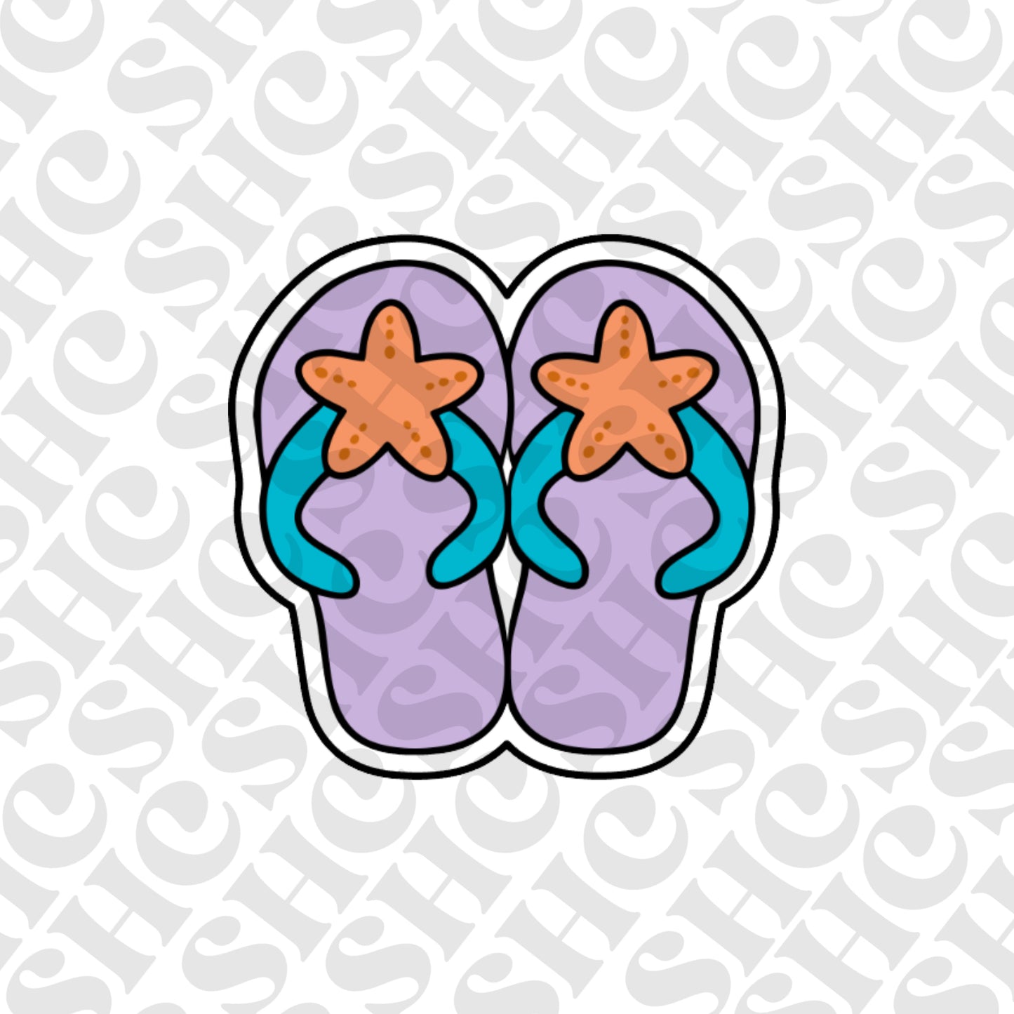 DONE TO ORDER: Flip Flops Cookie Cutter/Fondant Stamp