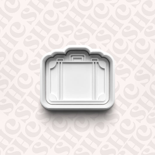 DONE TO ORDER: Luggage Cookie Cutter + Fondant Stamp Set