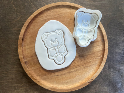 DONE TO ORDER: Bear Rattle Cookie Cutter/Fondant Stamp