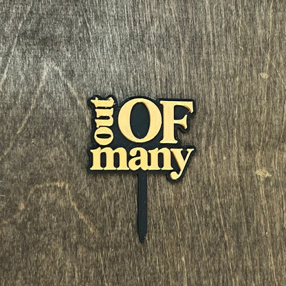 DONE TO ORDER : "Out of Many, One People" Cake Topper - Celebrate Jamaica’s Motto with Style