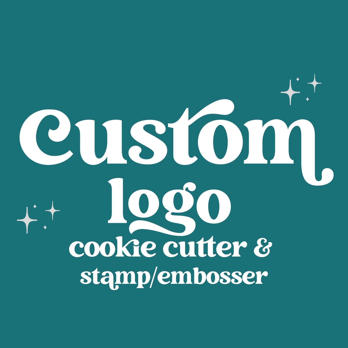 Custom Logo Cookie Cutter + Fondant Stamp or Embosser - SHCreations