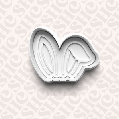 DONE TO ORDER: Bunny Ears Cookie Cutter + Fondant Stamp Set