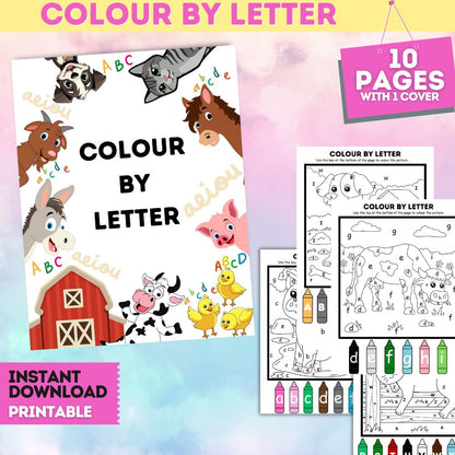 Colour by Letter Printable: Engaging Educational Activities for Kids - SHCreations