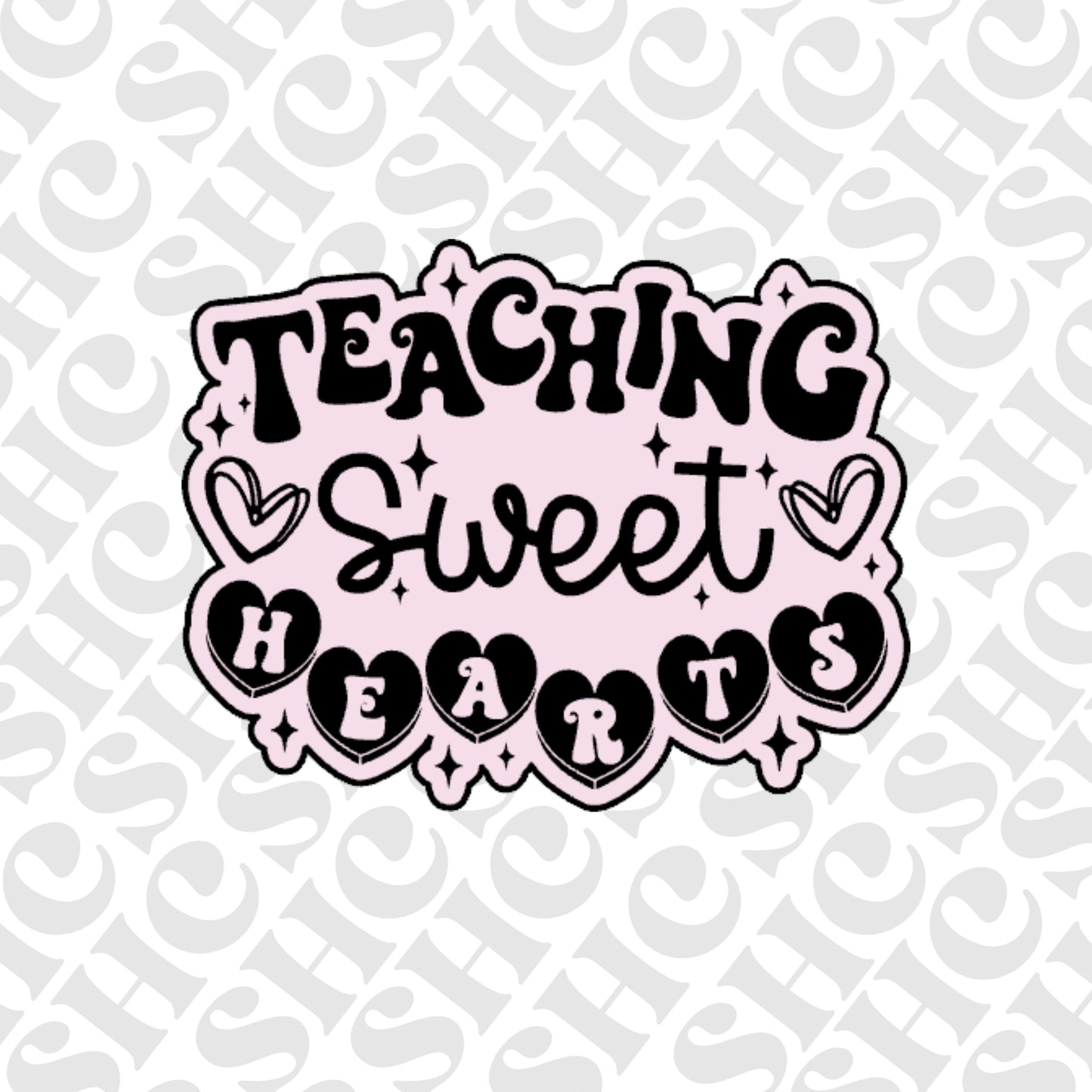 DONE TO ORDER: "Teaching Sweethearts" Fondant Embosser/ Cookie Cutter