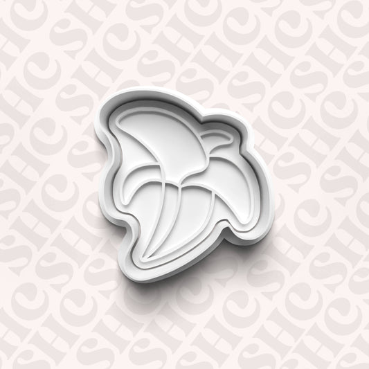 DONE TO ORDER: Banana Cookie Cutter + Fondant Stamp Set