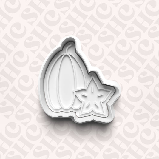 DONE TO ORDER: Starfruit Cookie Cutter + Fondant Stamp Set