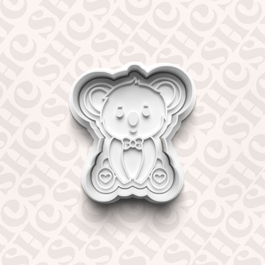 DONE TO ORDER: Koala Bear Cookie Cutter + Fondant Stamp Set