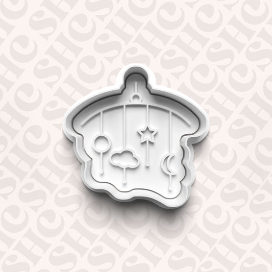 DONE TO ORDER: Baby Mobile Cookie Cutter + Fondant Stamp Set