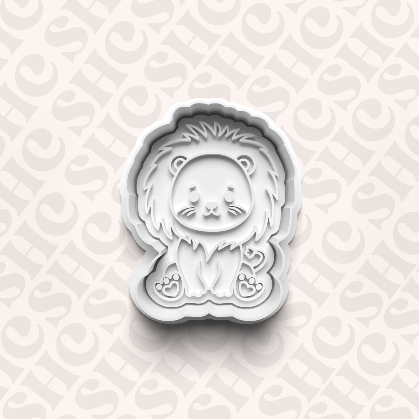 DONE TO ORDER: Lion Cookie Cutter + Fondant Stamp Set