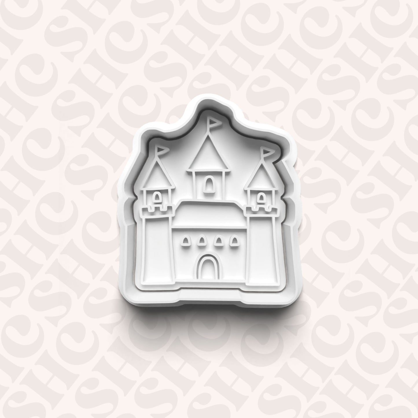 DONE TO ORDER: Princess Castle Cookie Cutter + Fondant Stamp Set