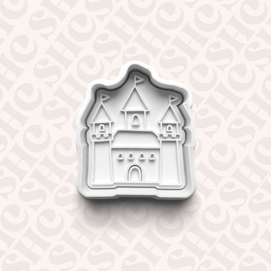 DONE TO ORDER: Princess Castle Cookie Cutter + Fondant Stamp Set