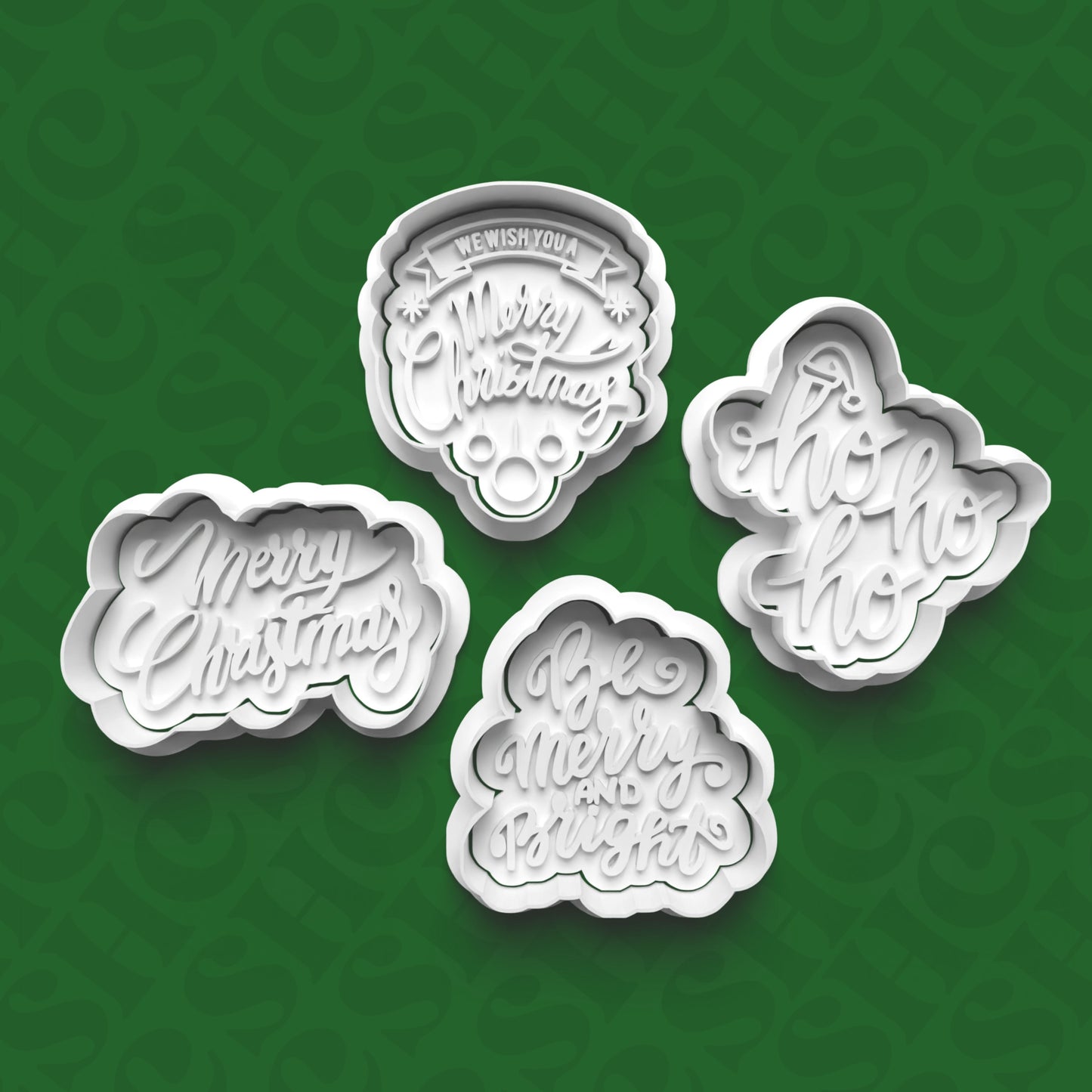 DONE TO ORDER: Christmas Cookie Cutter + Fondant Stamp Bundle 6