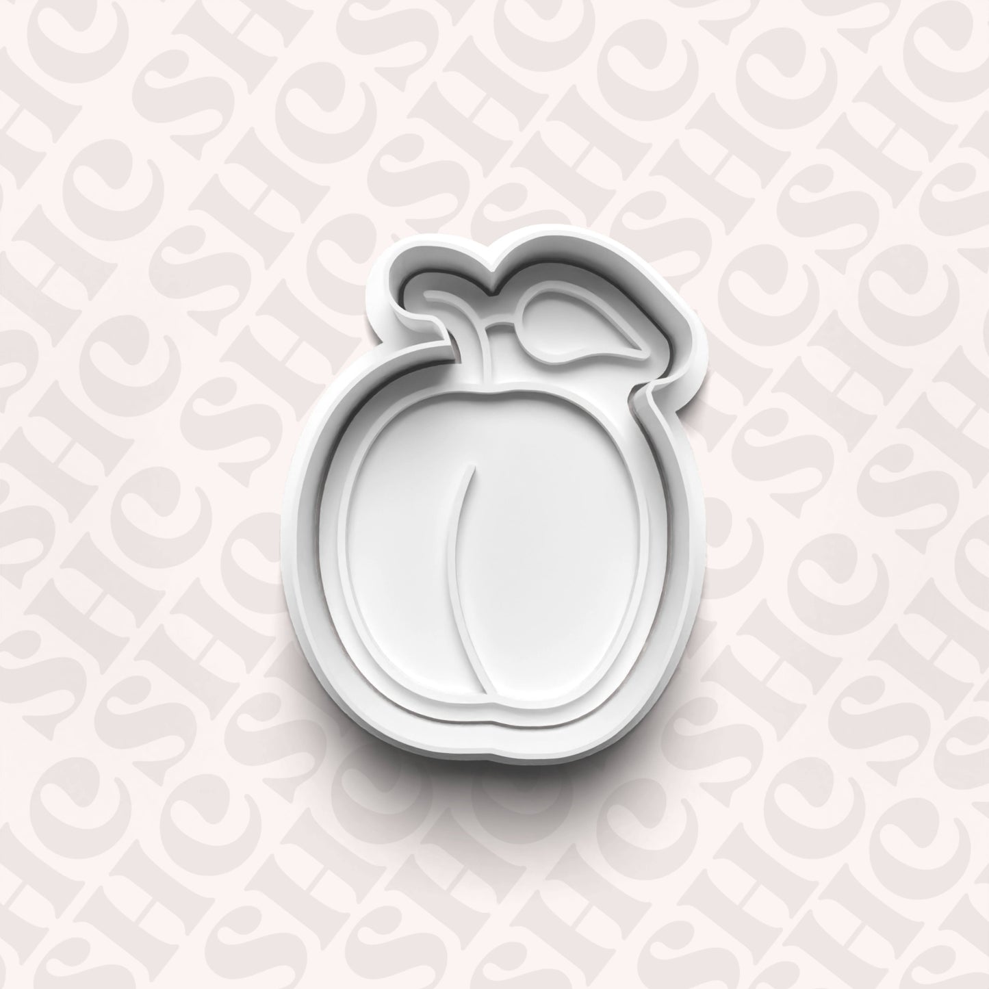 DONE TO ORDER: Peach Cookie Cutter + Fondant Stamp Set