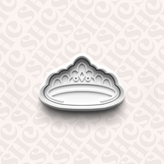 DONE TO ORDER: Princess Crown Cookie Cutter + Fondant Stamp Set