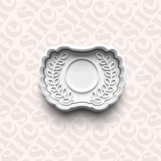 DONE TO ORDER: Badge Cookie Cutter + Fondant Stamp Set