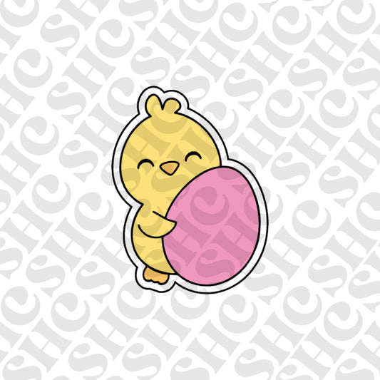 DONE TO ORDER: Baby Chick w/Egg Cookie Cutter/Fondant Stamp/Embosser