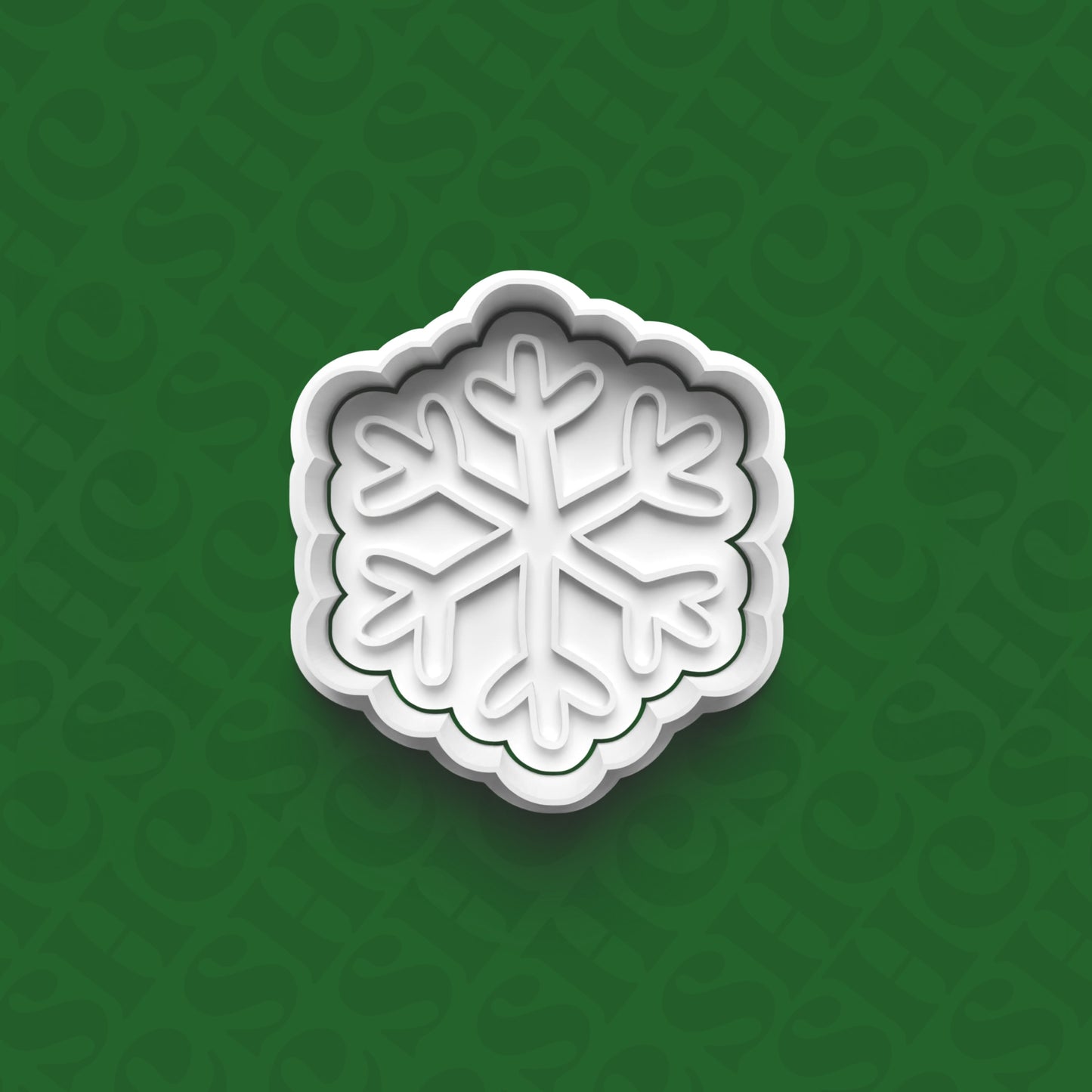 DONE TO ORDER: Snowflake Cookie Cutter + Fondant Stamp Set