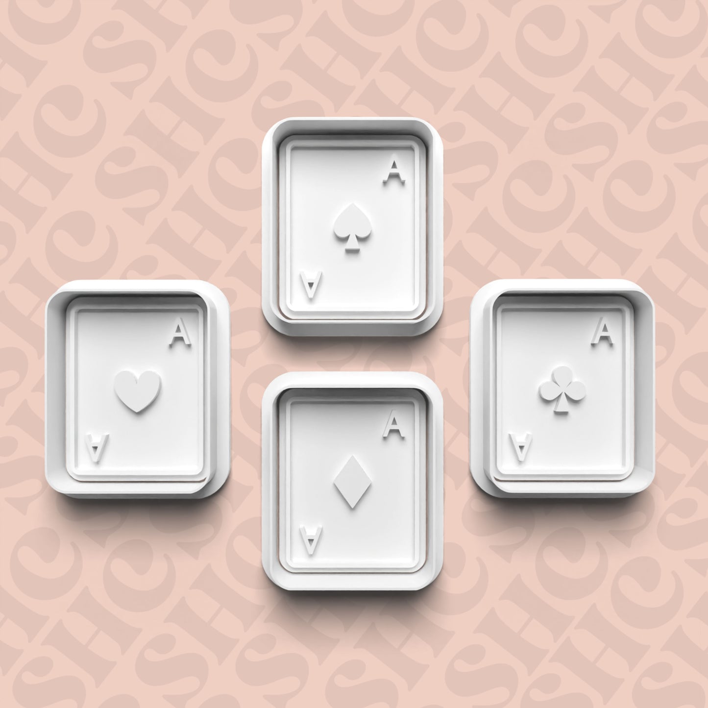 DONE TO ORDER: Ace Cookie Cutter + Fondant Stamp Bundle