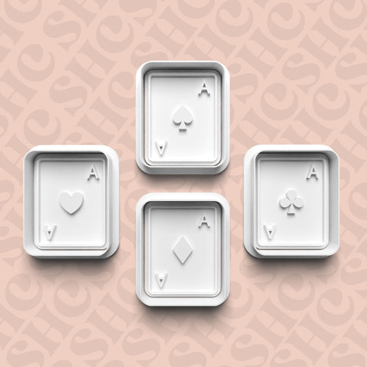 DONE TO ORDER: Ace Cookie Cutter + Fondant Stamp Bundle