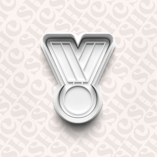 DONE TO ORDER: Medal Cookie Cutter + Fondant Stamp Set