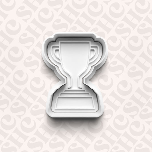 DONE TO ORDER: Trophy Cookie Cutter + Fondant Stamp Set