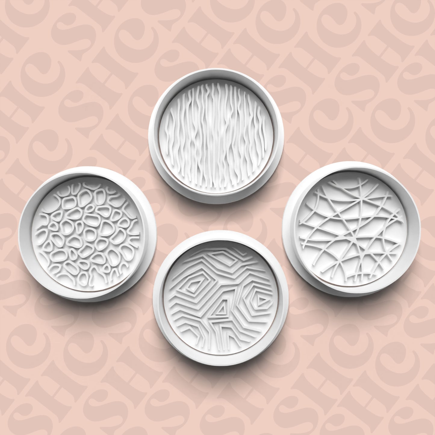 DONE TO ORDER: Pattern Cookie Cutter + Fondant Stamp Bundle