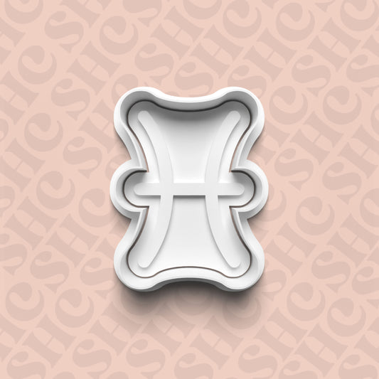 DONE TO ORDER: Pisces Cookie Cutter + Fondant Stamp Set